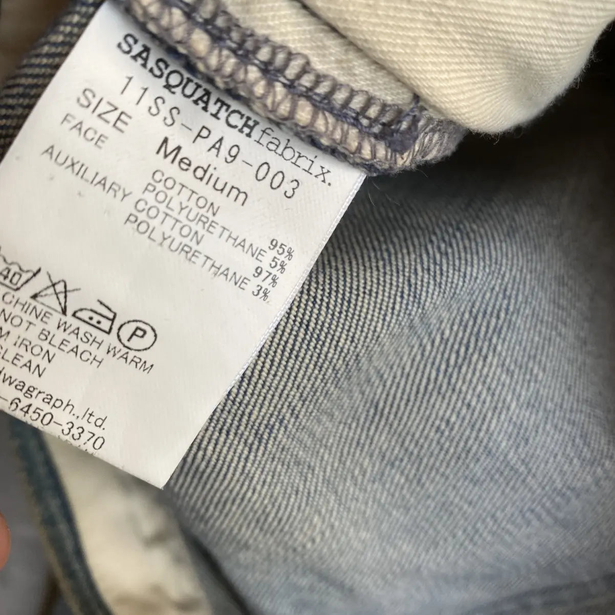 Sasquatchfabrix - SS11 Bandana Biker Details Stretch Denim