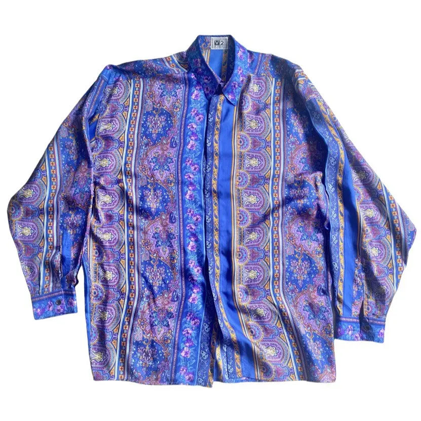 Versace - Vintage 90’s V2 Versace Paisley Print Silk Shirt