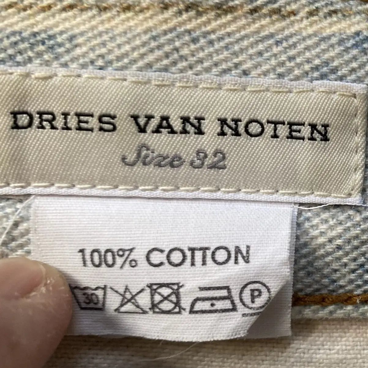 Dries Van Noten - SS17 trompe l'oeil Patchwork Jeans