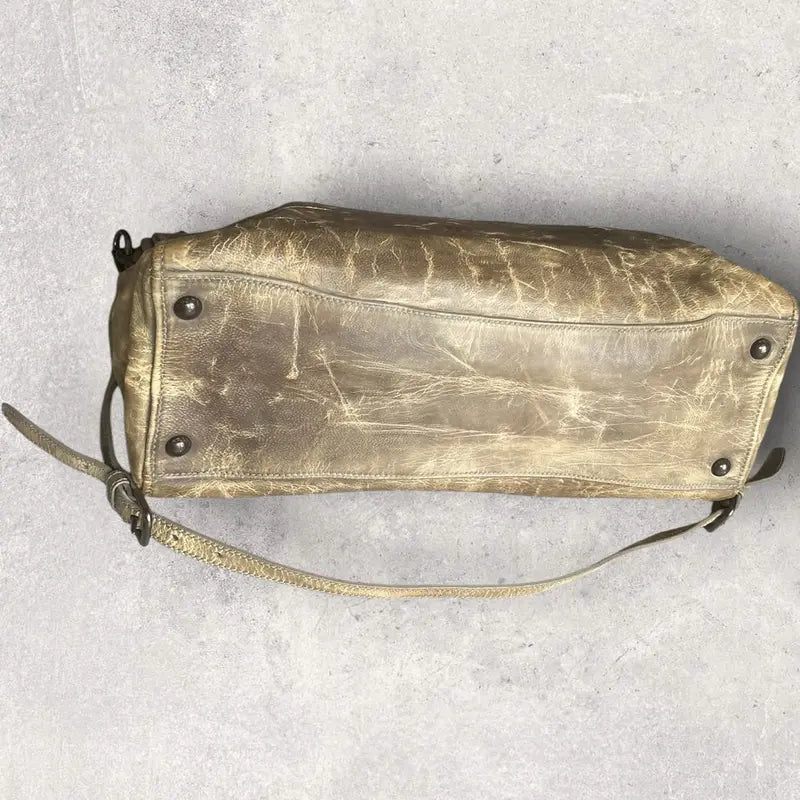 Prada - Distressed Patina Leather Bag