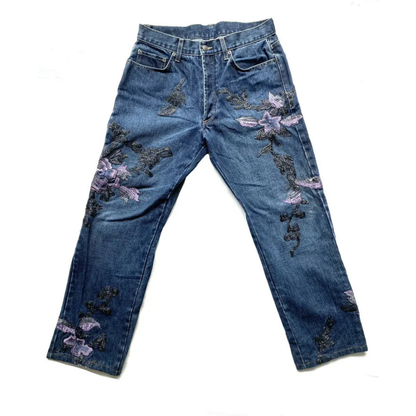 Gucci - Fall99 AD And Runway Floral Embroiled Denim