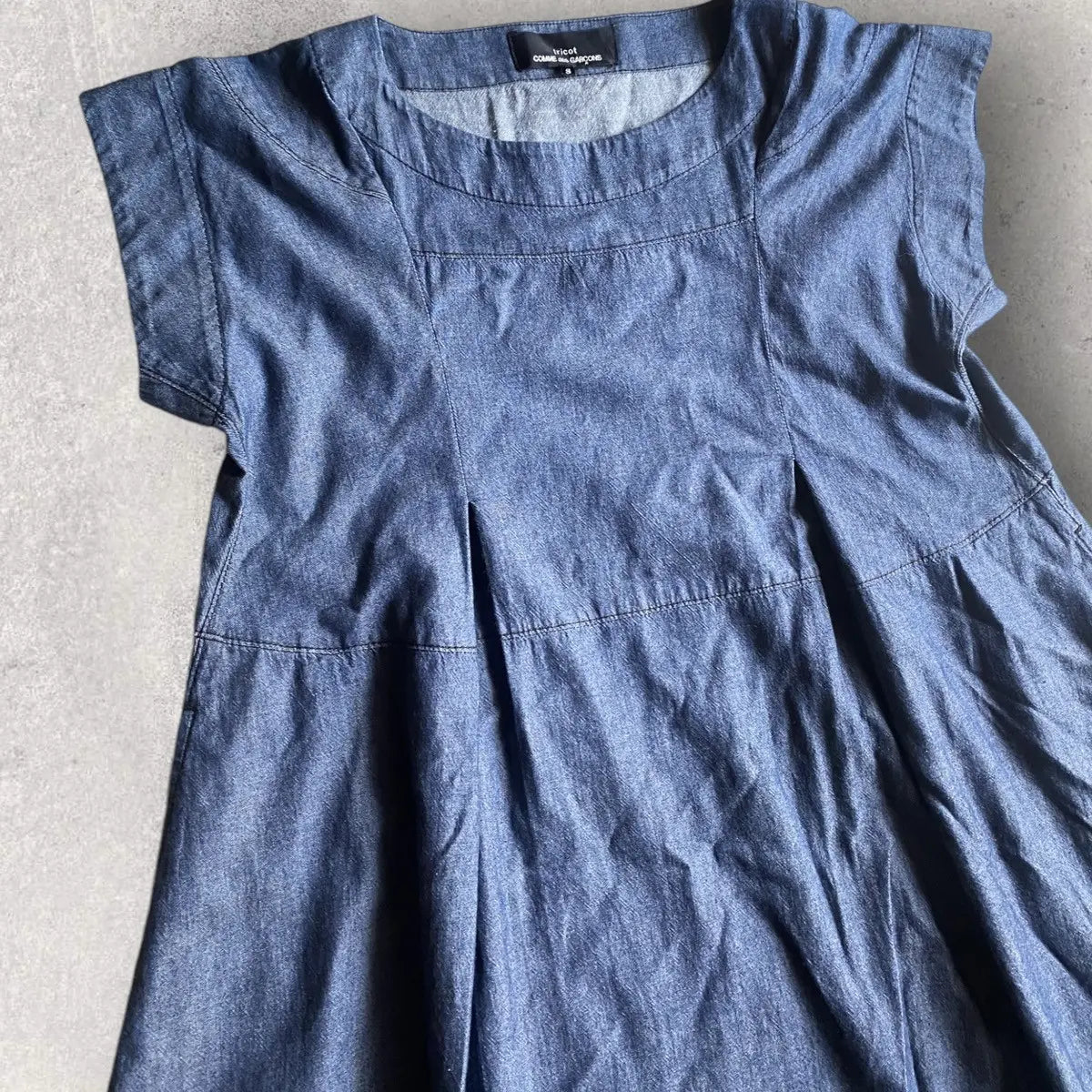 Comme des Garcons - Tricot Blue Chambray Oversized Dress