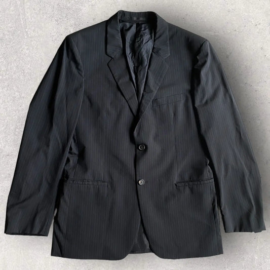 Jil Sander- Black/Blue Pinstriped Tailor Suit Set
