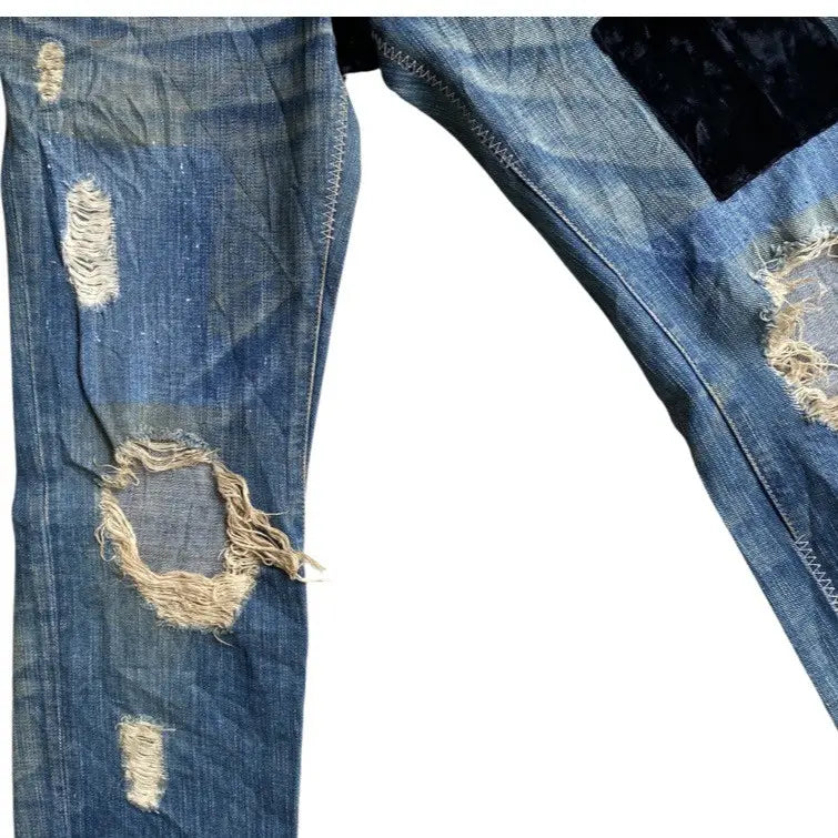 Number (N)ine : AW03 Touch Me I’m Sick Patchwork Crash Jeans