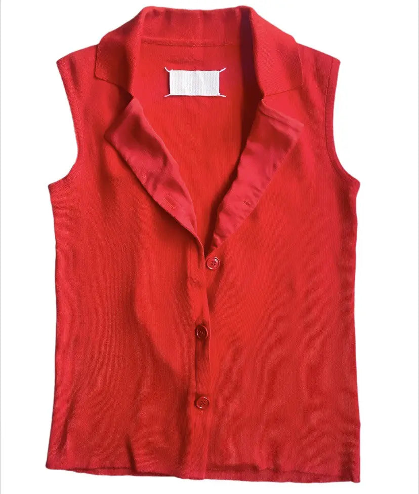 Maison Margiela - SS07 Artisanal Wool Sleeveless Blazer