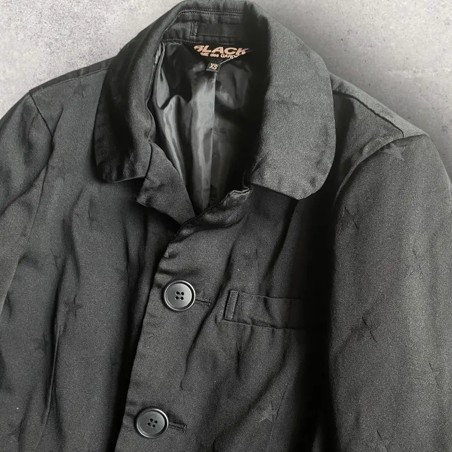 Comme des Garcons - Black Star Jacquard Poly Blazer