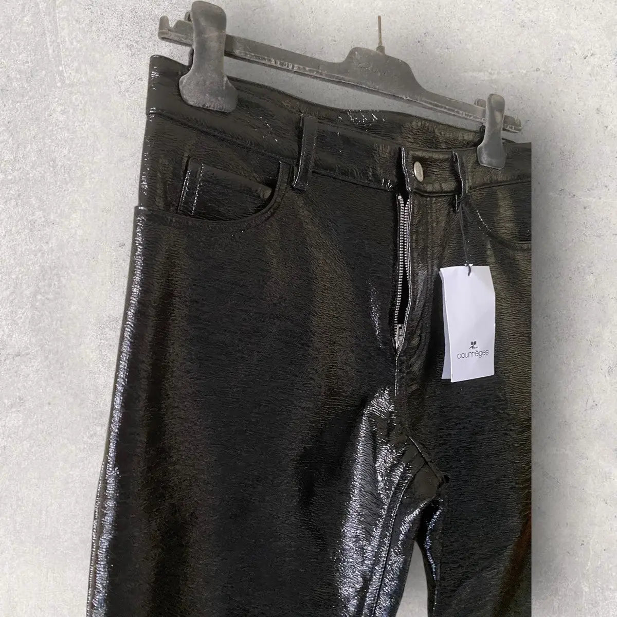 Courreges - NWT Re Edition 5 Pocket Black Vinyl Pants
