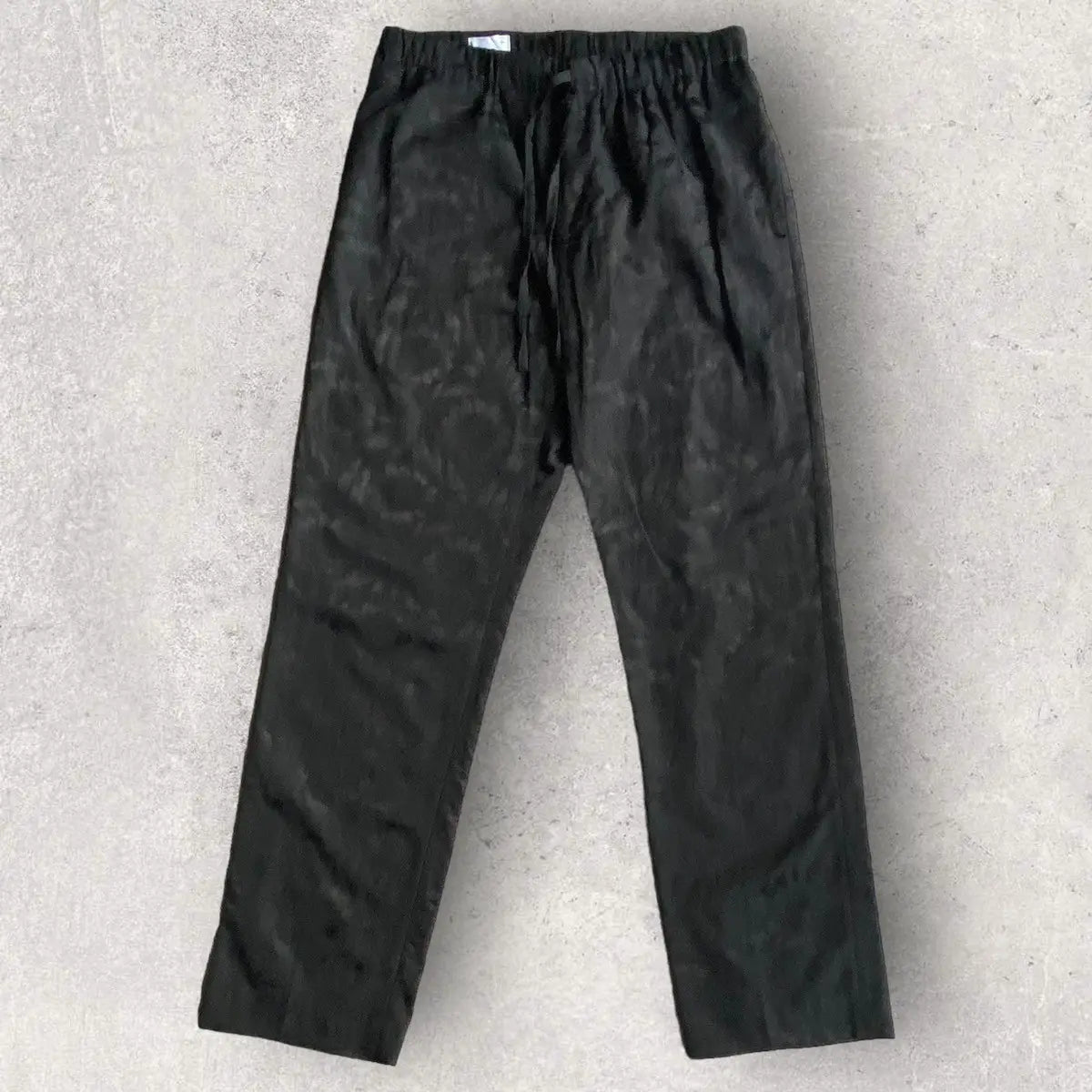 Dries Van Noten - Fall 2019 Black Jacquard Floral Rayon Blend Drawstring Pants