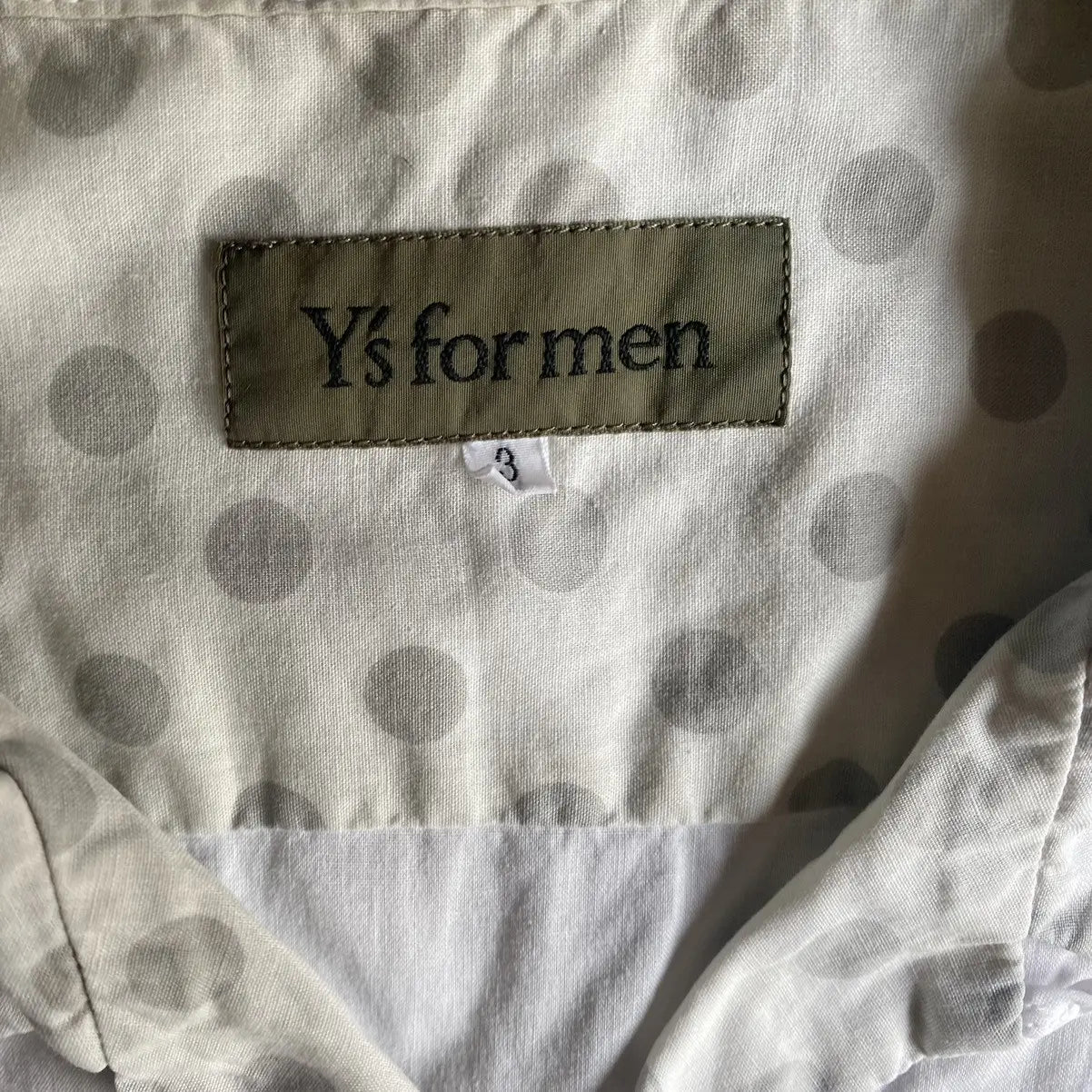 Yohji Yamamoto - Y’s for men polka dot open collar shirt
