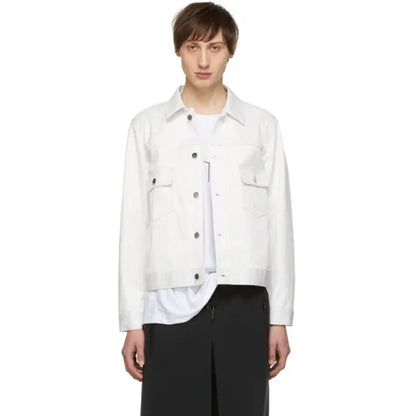 Comme des Garcons - White Water-Resistant Pleated Jacket