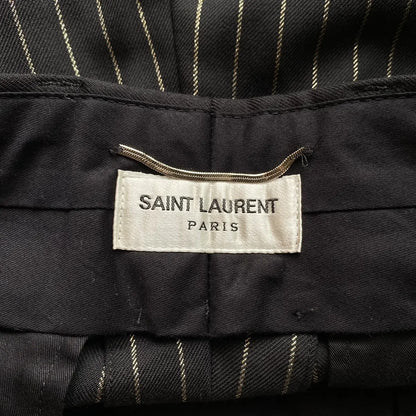 Saint Laurent Paris - SLP Black Gold Stripe Wool Trousers