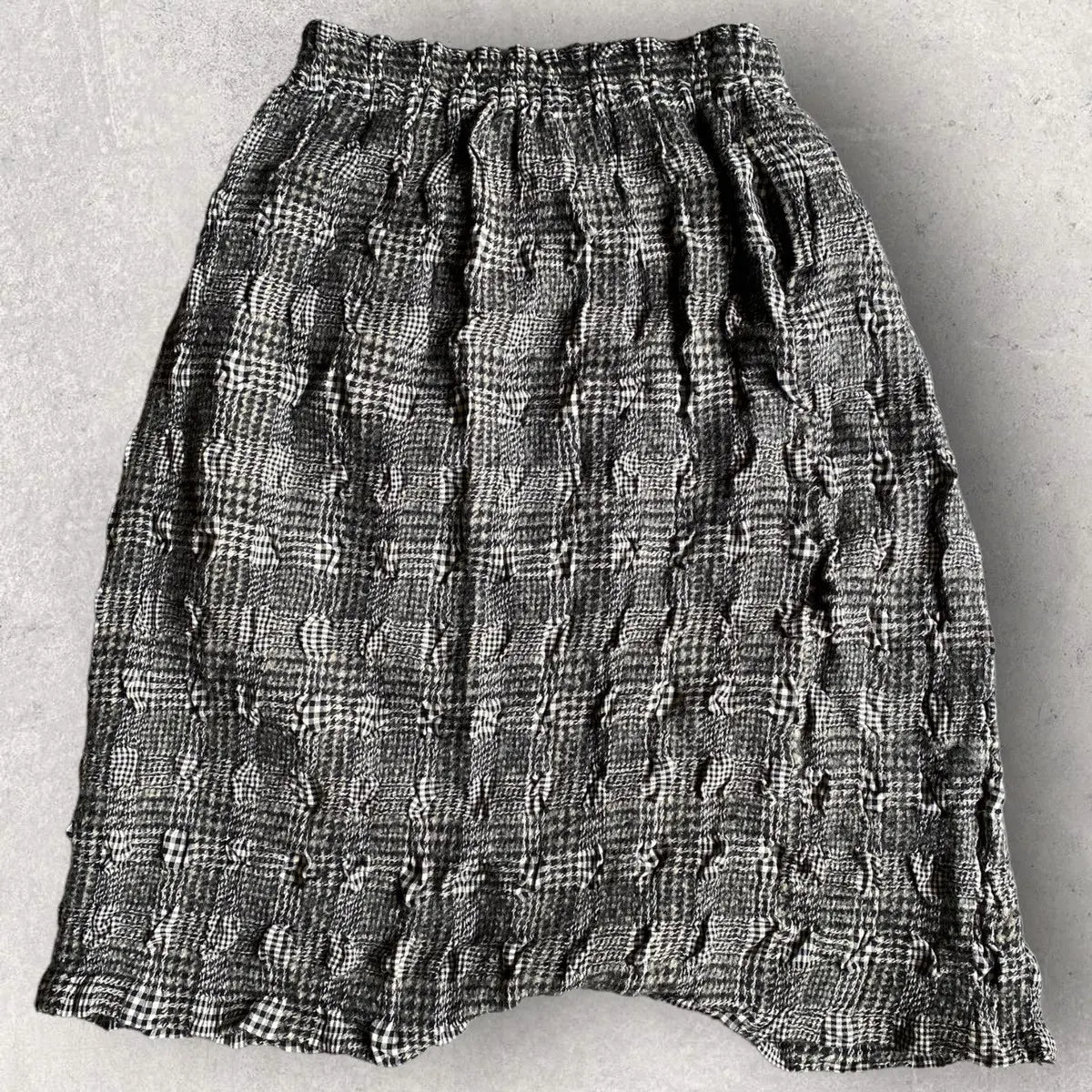 Yohji Yamamoto - Y’s Houndstooth Mix Plaid Drop Crotch Shorts
