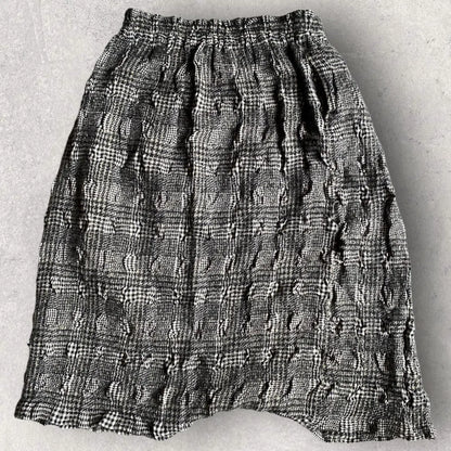 Yohji Yamamoto - Y’s Houndstooth Mix Plaid Drop Crotch Shorts