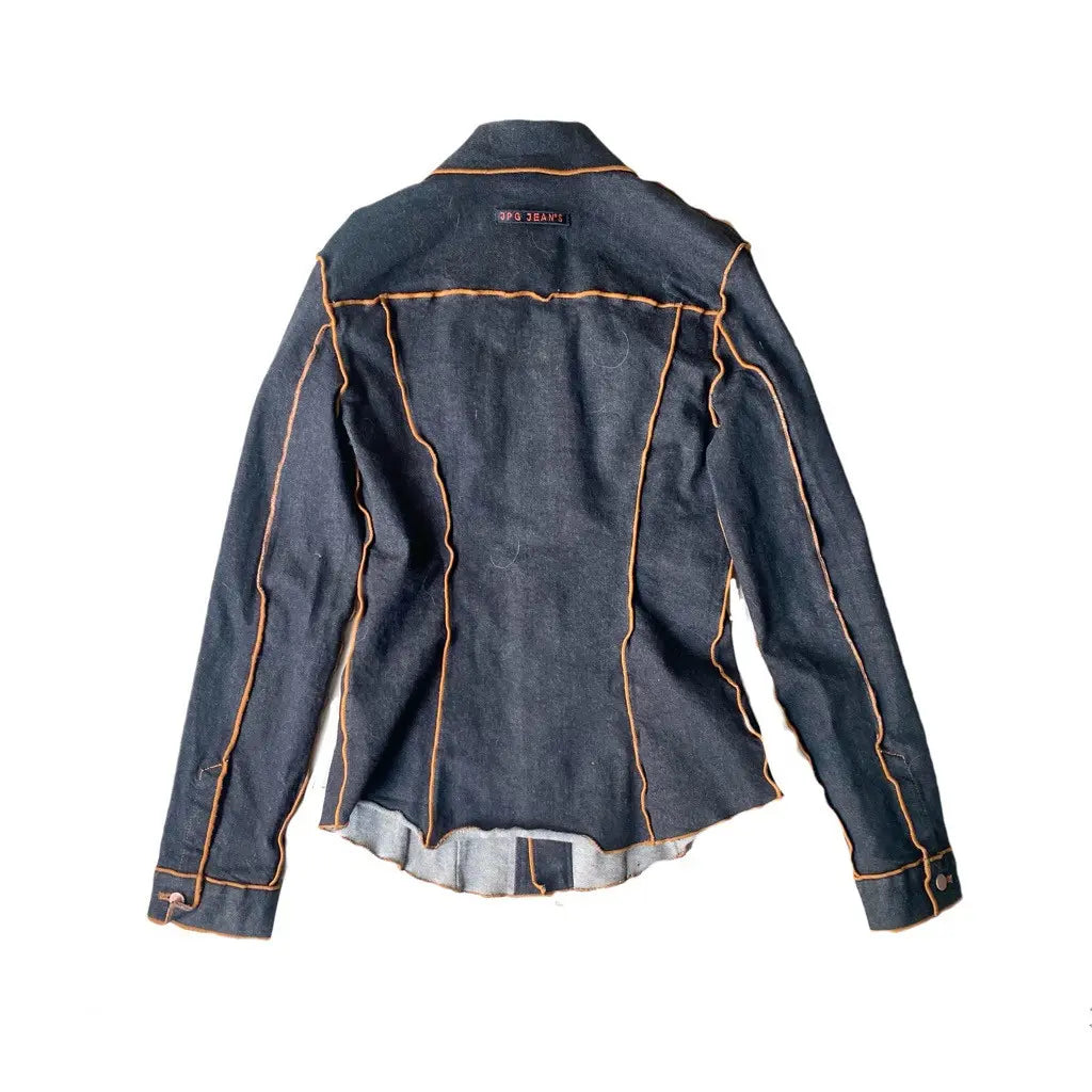 Jean Paul Gaultier - JPG Stretch Denim Wasp Waist Out seam Jacket