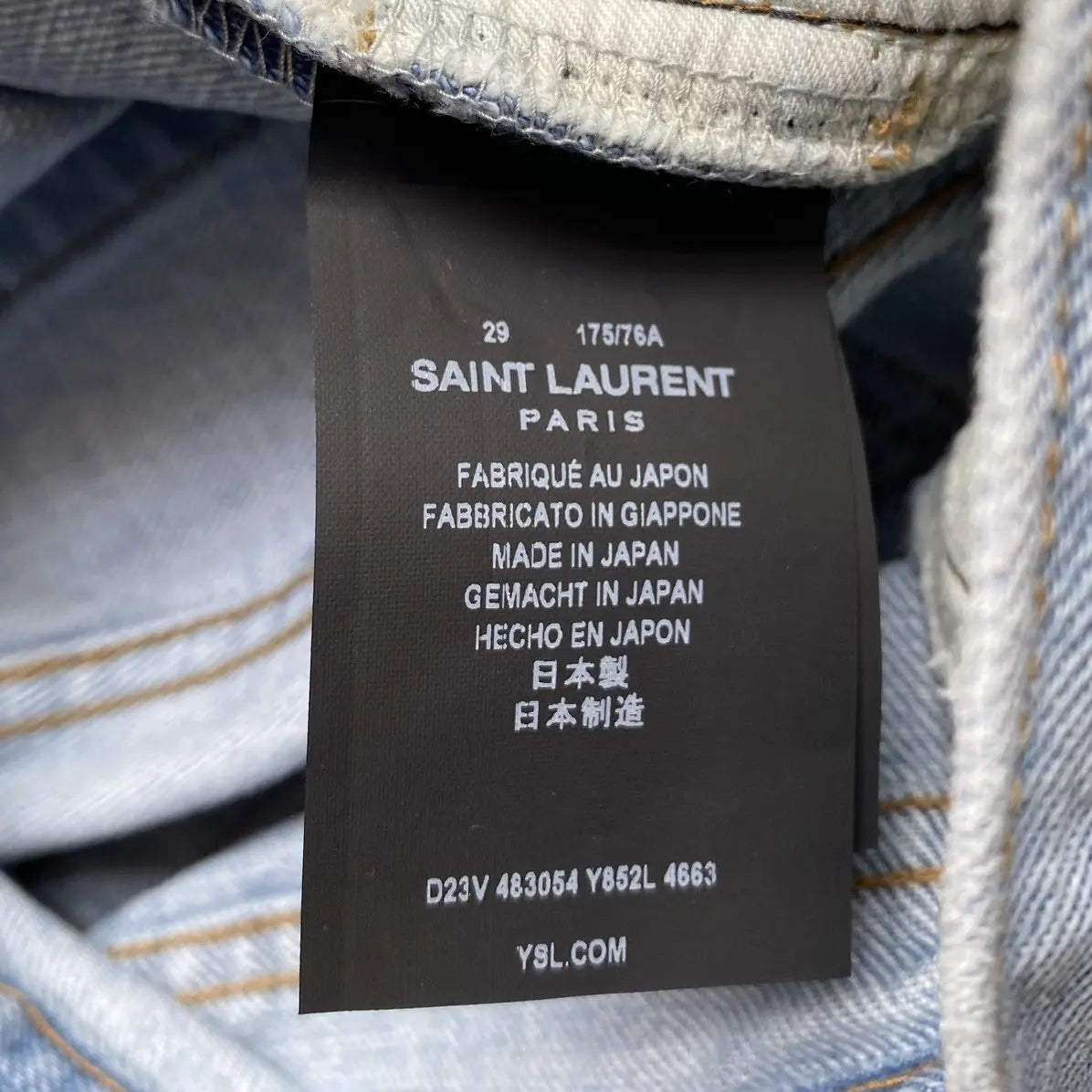 Saint Laurent Paris - Fall 2017 Light Blue Slim Fit Jeans