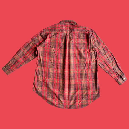 Yohji Yamamoto - Y’s For Men Red Plaid Open Collar Oversize Shirt