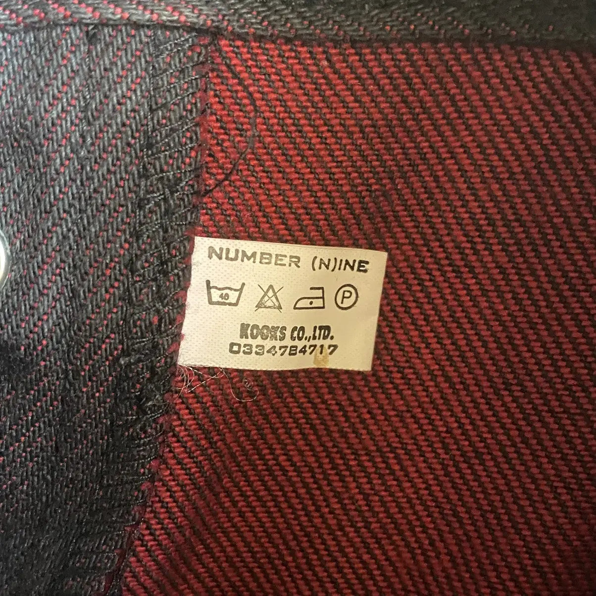 Number (N)ine : Vintage 1999 Blk/Red Jeans