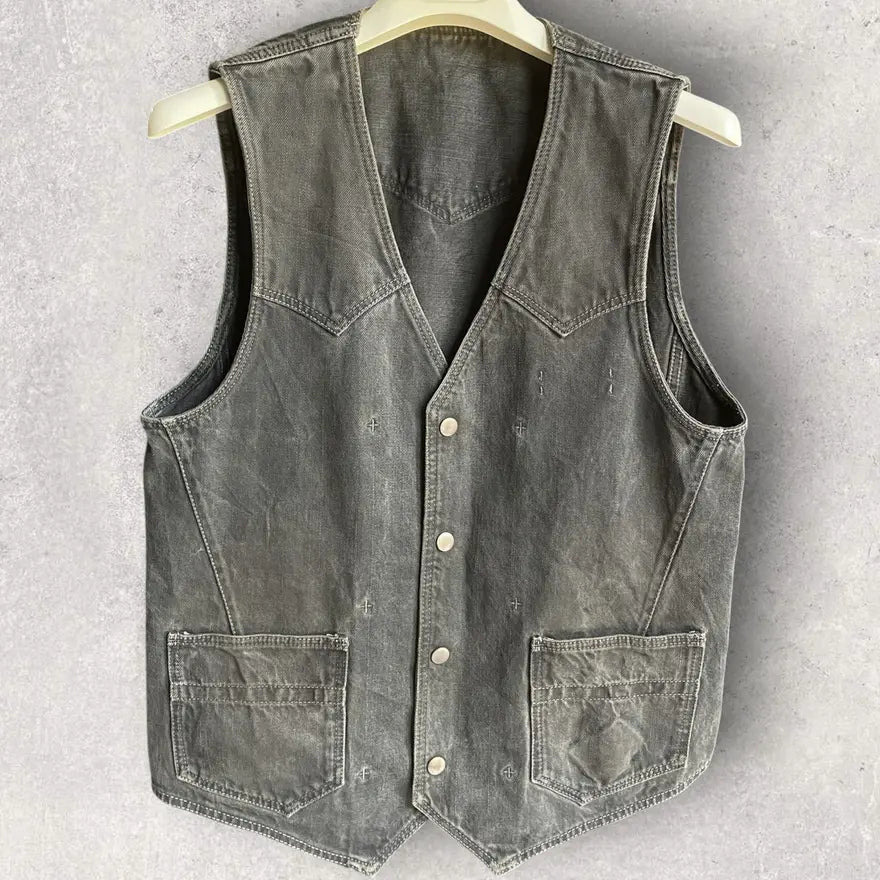 Number (N)ine - SS08 Mud Wash Denim Vest