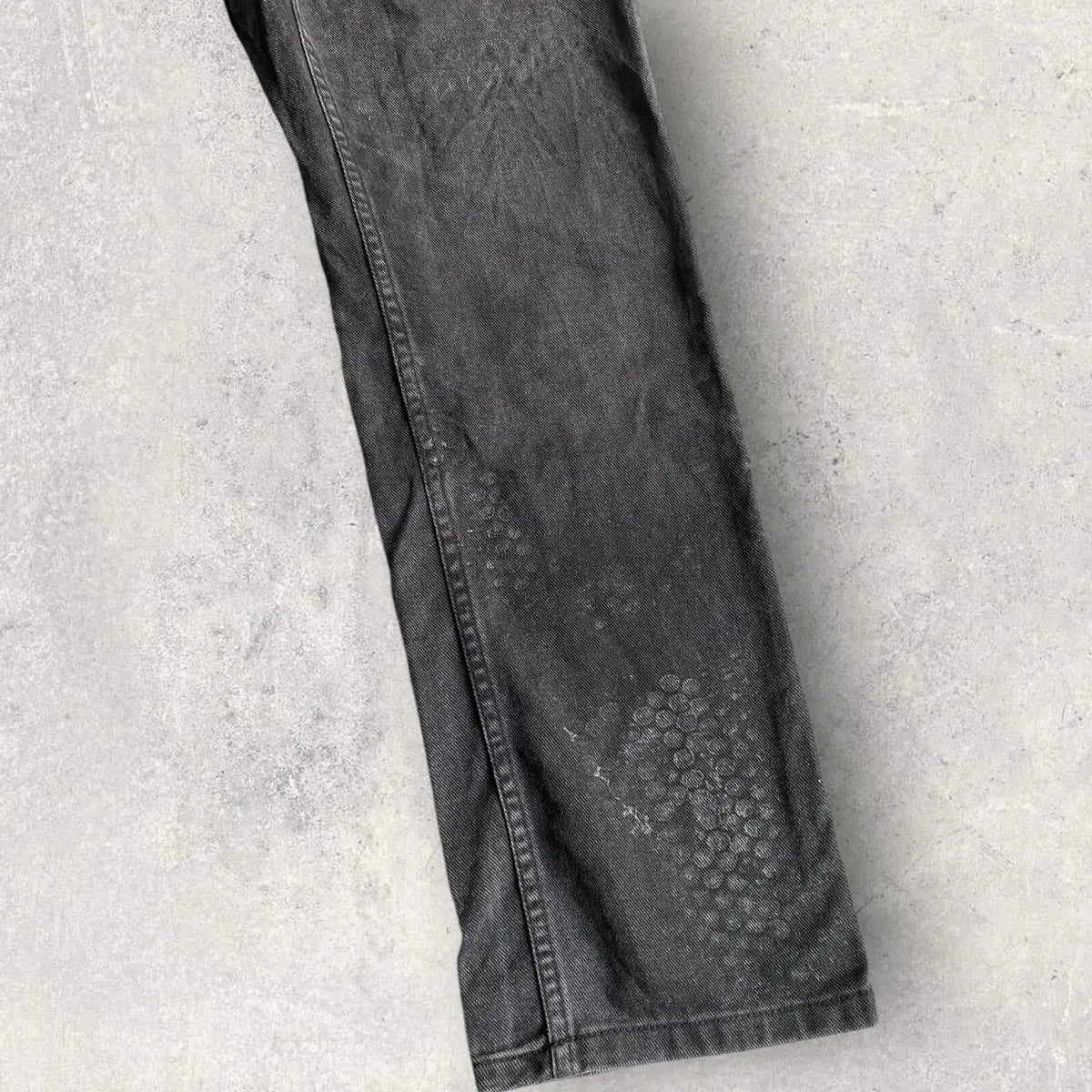 Helmut Lang : SS03 Archive Rubber ‘Tyre’ Print Denim