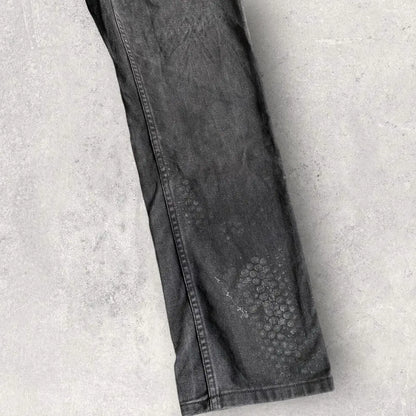 Helmut Lang : SS03 Archive Rubber ‘Tyre’ Print Denim