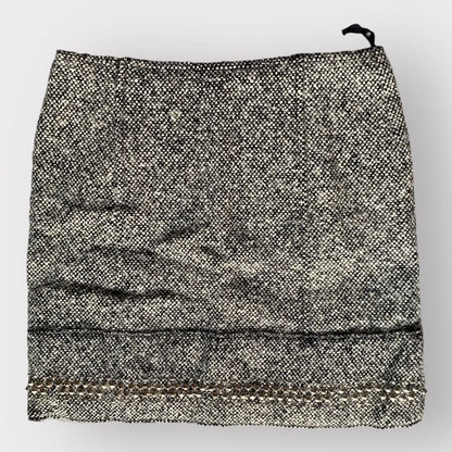 Miu Miu - Stretch Tweet Skirt With Studded