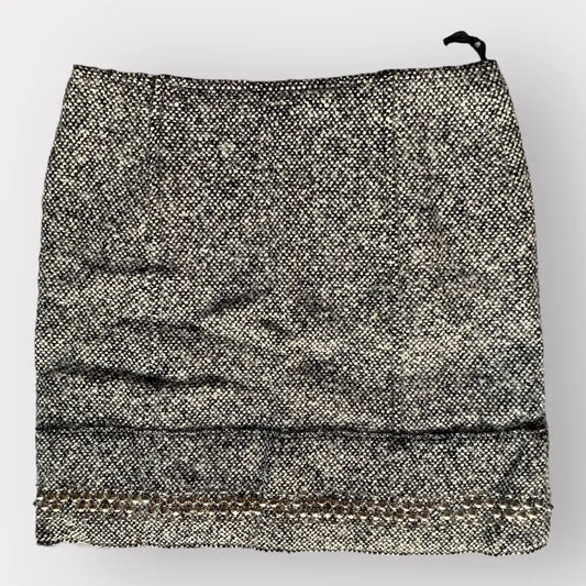 Miu Miu - Stretch Tweet Skirt With Studded