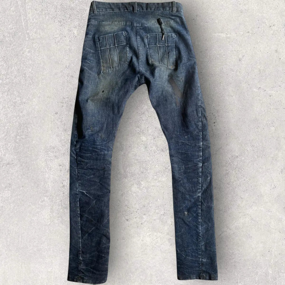 Boris Bidjan Saberi - AW21 P13 Tight Fit Dirty Dark Denim