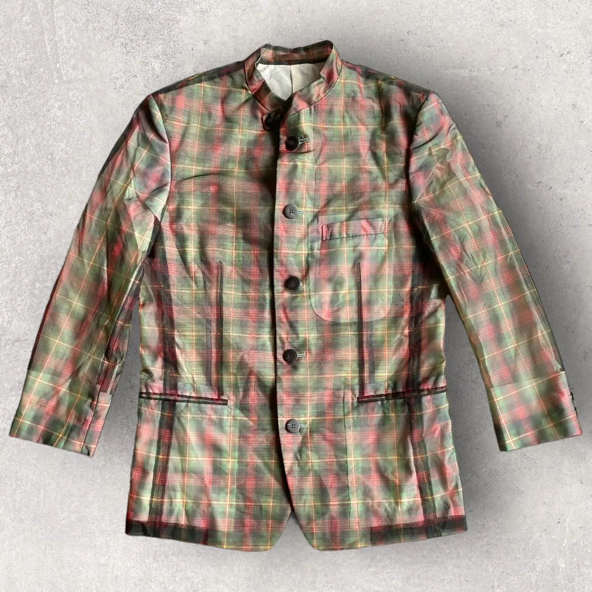 Issey Miyake - Vintage SS96 Runway Translucent Tartan Plaid Jacket