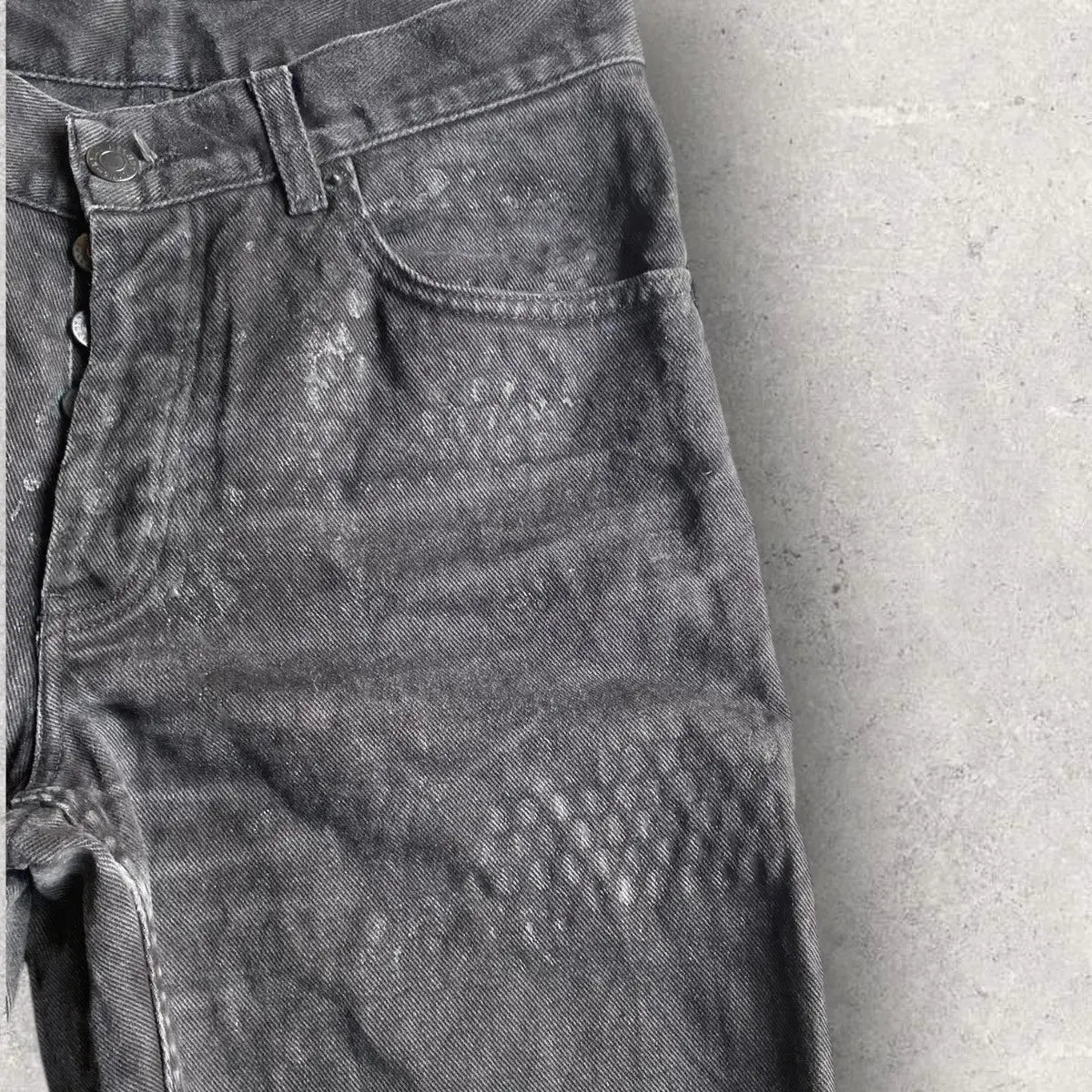 Helmut Lang : SS03 Archive Rubber ‘Tyre’ Print Denim