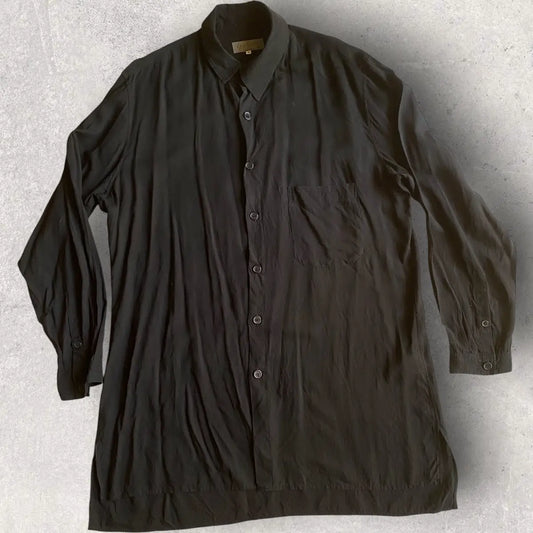 Yohji Yamamoto - SS20 Asymmetric Collar Tencel Shirt