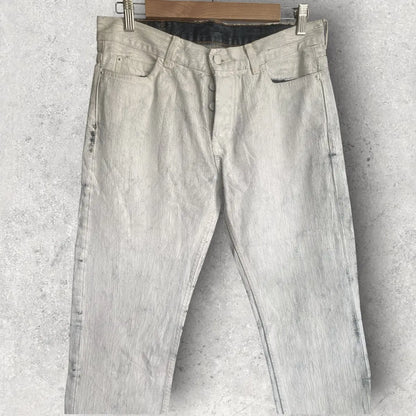 Maison Margiela - AW12 Margiela x HM White Painted Denim