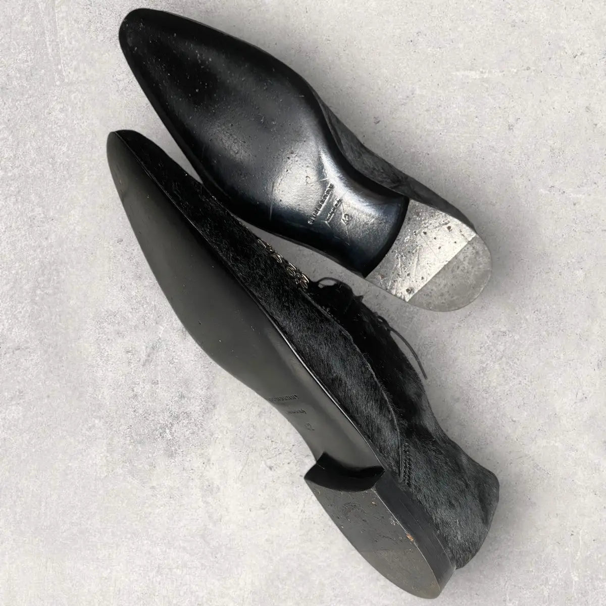 Burberry - Fall13 Studded Black Pony Hair Shoes christopher bailey