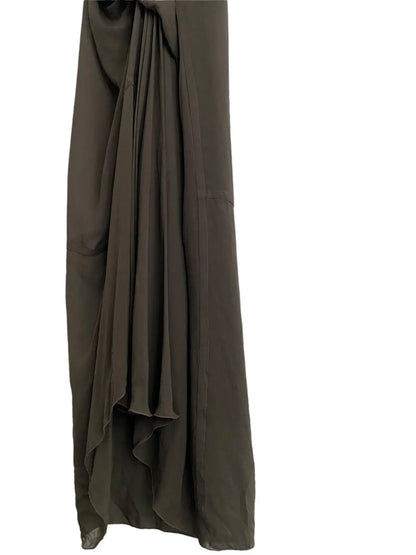 Rick Owens - SS12 NASKA brown tornado dress with draping and pleats
