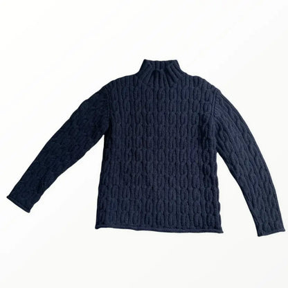 Yohji Yamamoto : AW03 Chain Link Stretch Heavy Knit Wool Fisher Man Sweater