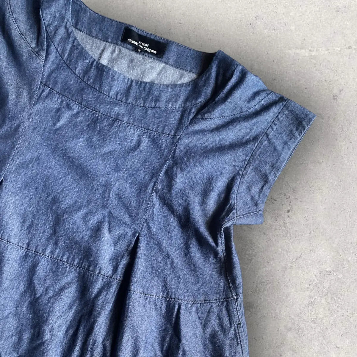 Comme des Garcons - Tricot Blue Chambray Oversized Dress