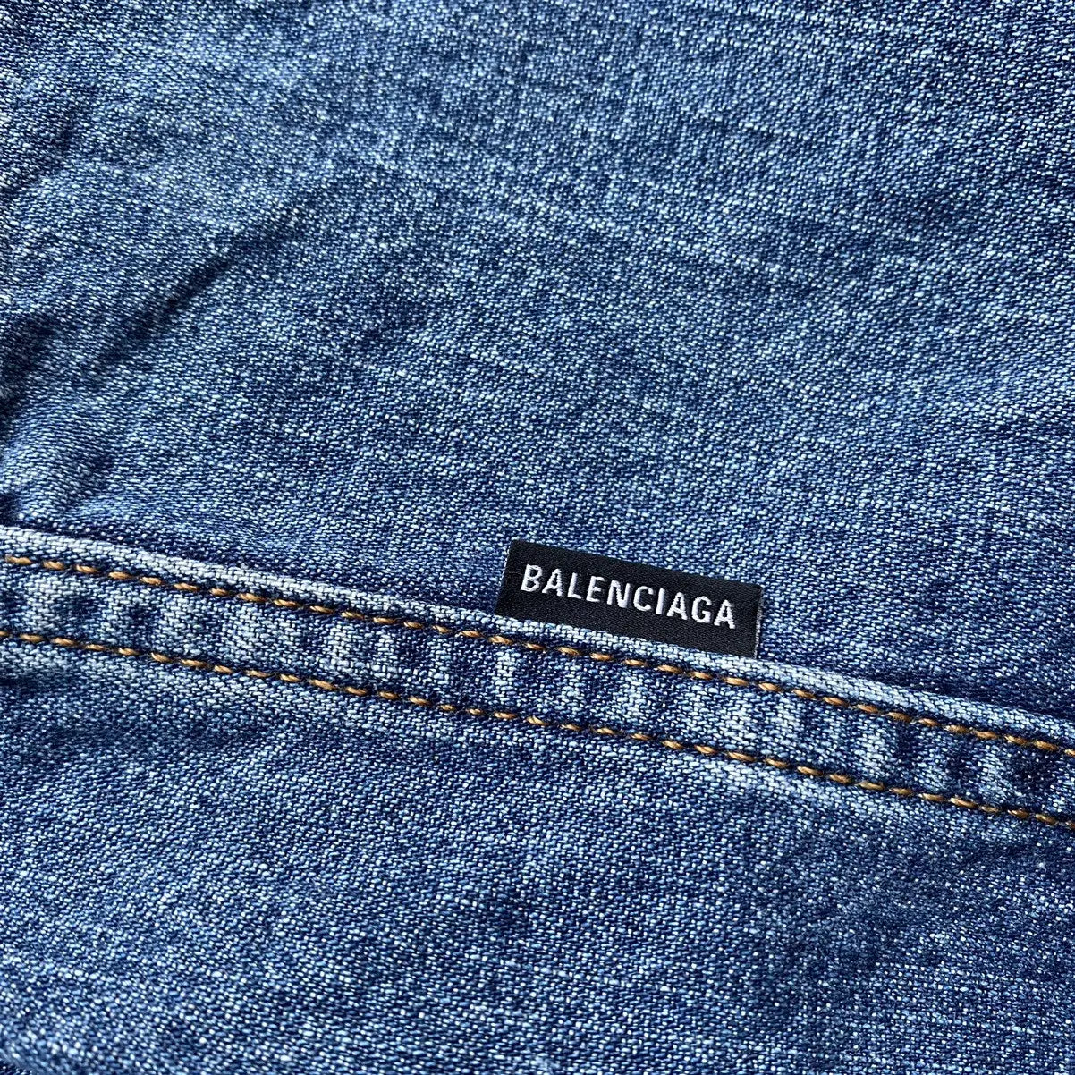 Balenciaga - 2019 Back Logo Embroidered Oversize Denim Shirt