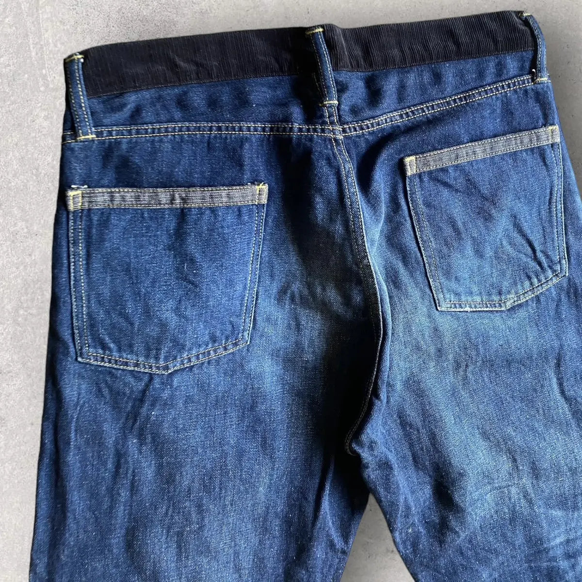 Comme des Garcons - Black Corduroy Contrast Waist Jeans