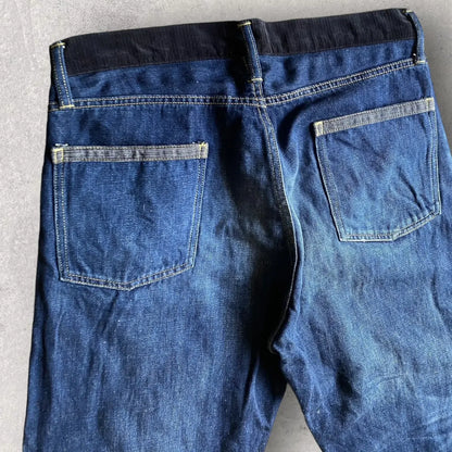 Comme des Garcons - Black Corduroy Contrast Waist Jeans