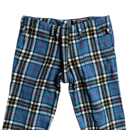 Sexy Dynamite London - Blue Tartan Bondage Trousers