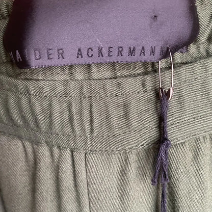 Haider Ackermann - SS20 Khaki Green Elastic Waist Band Trousers