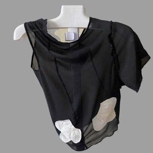 Comme des Garcons - SS04 Asymmetric Sheer Mesh Top