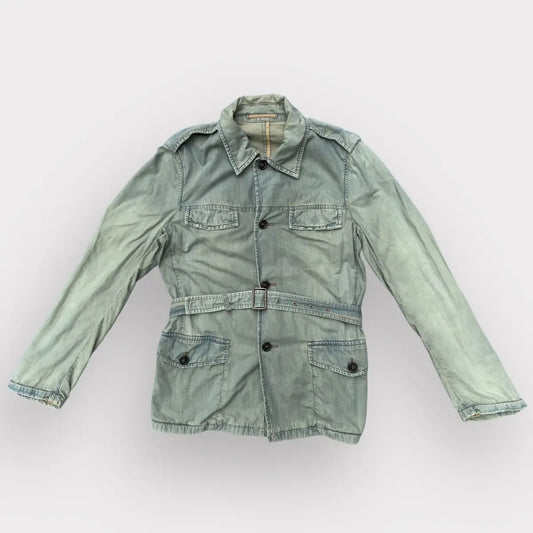 Prada - SS05 Runway Worn Denim Military Belted Back Jacket