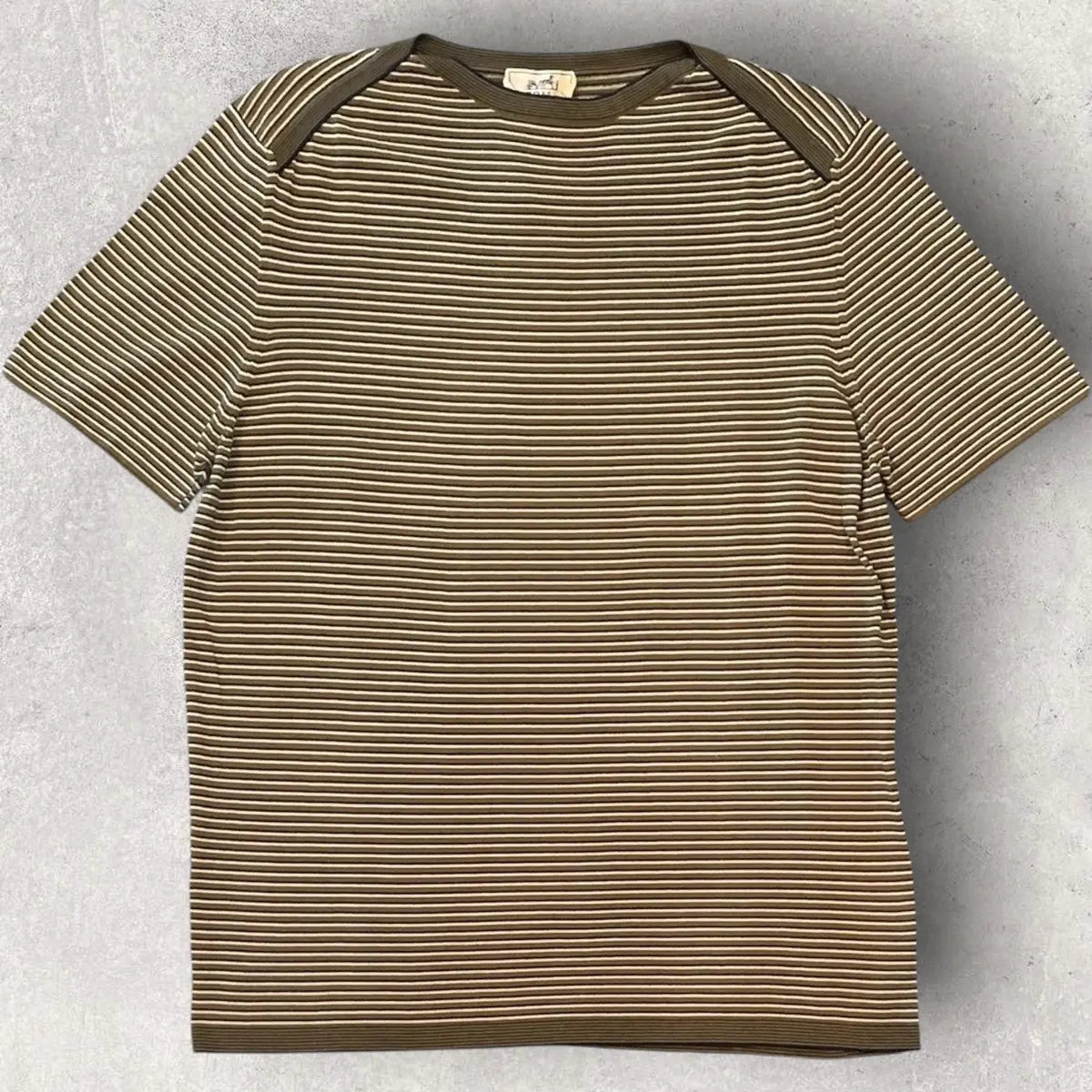 Hermes - Brown Stripe T Shirt