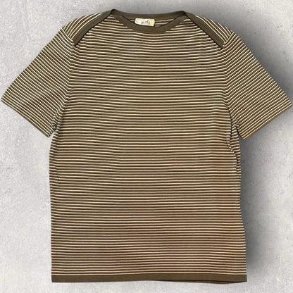 Hermes - Brown Stripe T Shirt