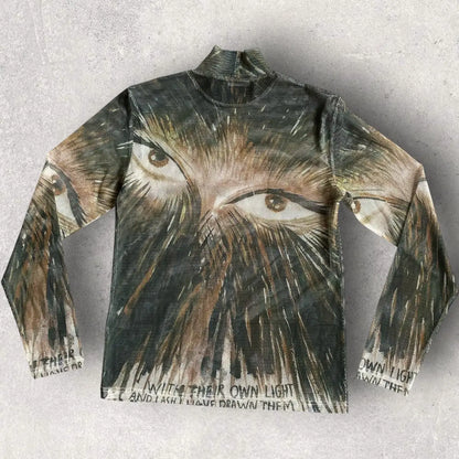 Dior - Fall19 Dior Homme x Raymond Pettibon mesh long-sleeve top