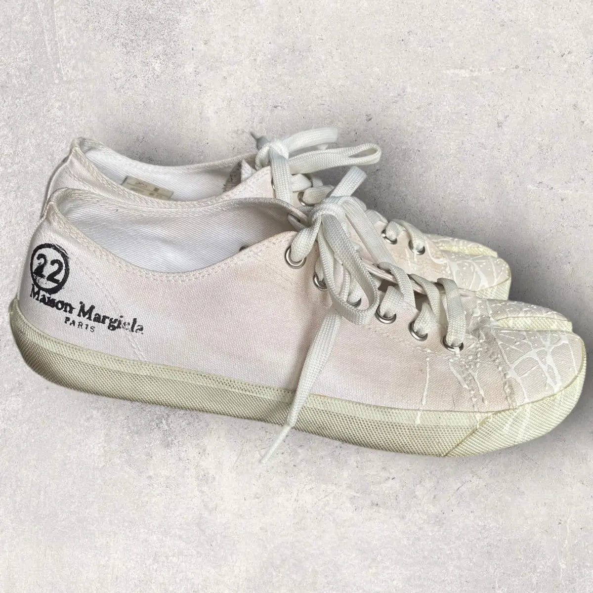 Maison Margiela - Off-White Color Splash Tabi Sneakers