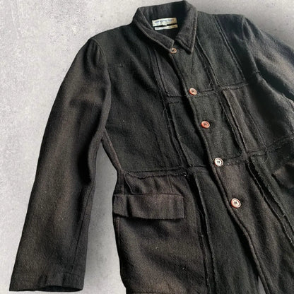 Comme des Garcons - Black Wool Patchwork Blazer