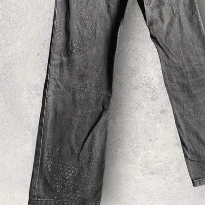 Helmut Lang : SS03 Archive Rubber ‘Tyre’ Print Denim