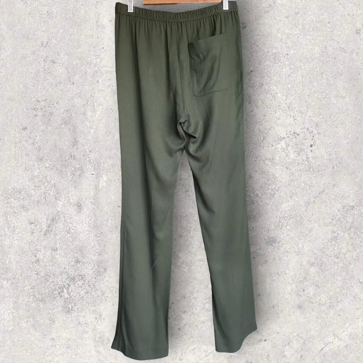 Haider Ackermann - SS20 Khaki Green Elastic Waist Band Trousers