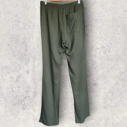Haider Ackermann - SS20 Khaki Green Elastic Waist Band Trousers